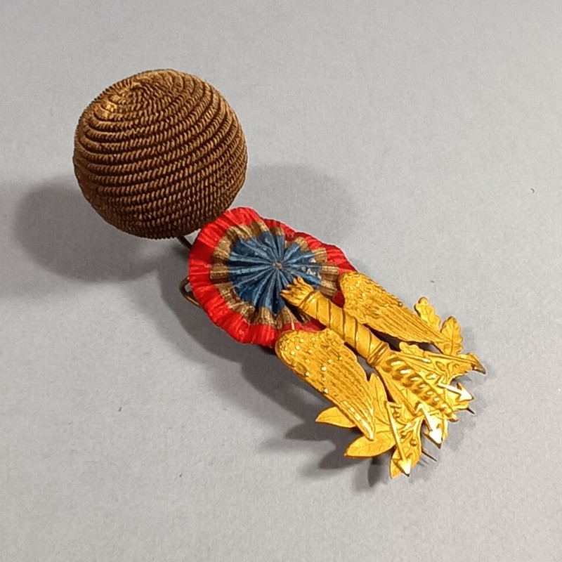 ATTRIBUT OU INSIGNE ET POMPON DE KEPI D'OFFICIERS ET ADJUDANTS MODELE 1886 OFFICIER BUREAU ET ADMINISTRATION DD'ETAT MAJOR